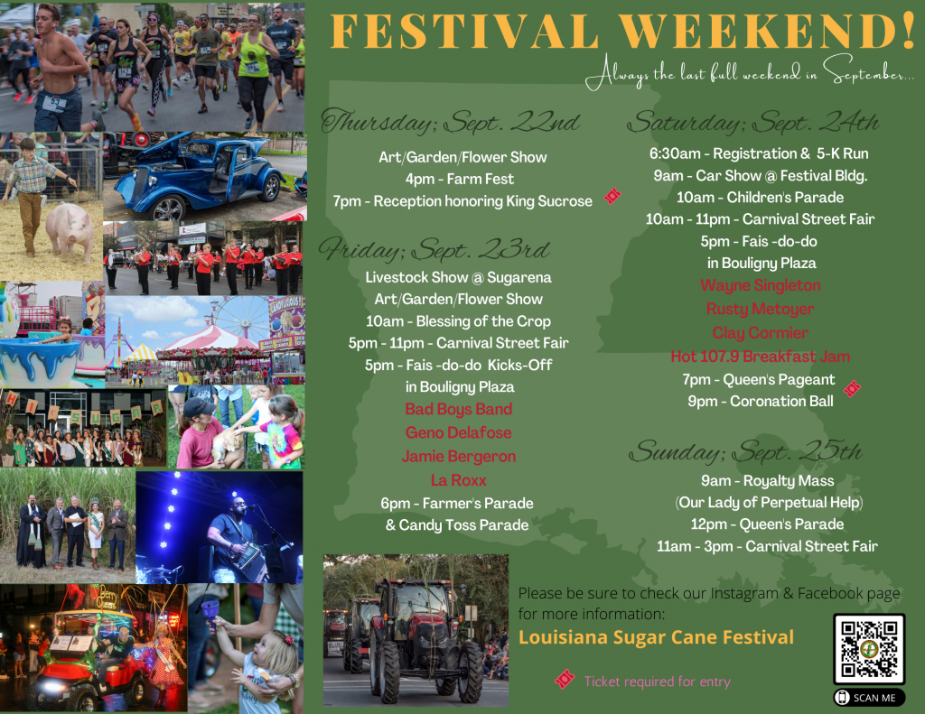 2022 Sugar Cane Festival Events